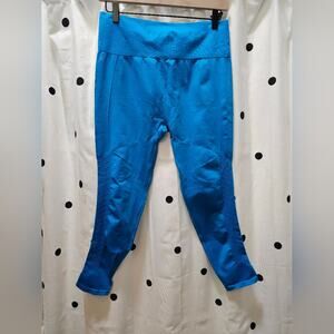 Fabletics blue perforated high rise legging large